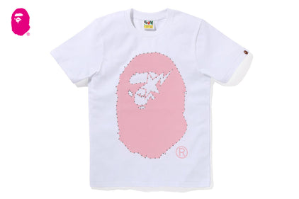 CRYSTAL STONE STA EYE BIG APE HEAD TEE