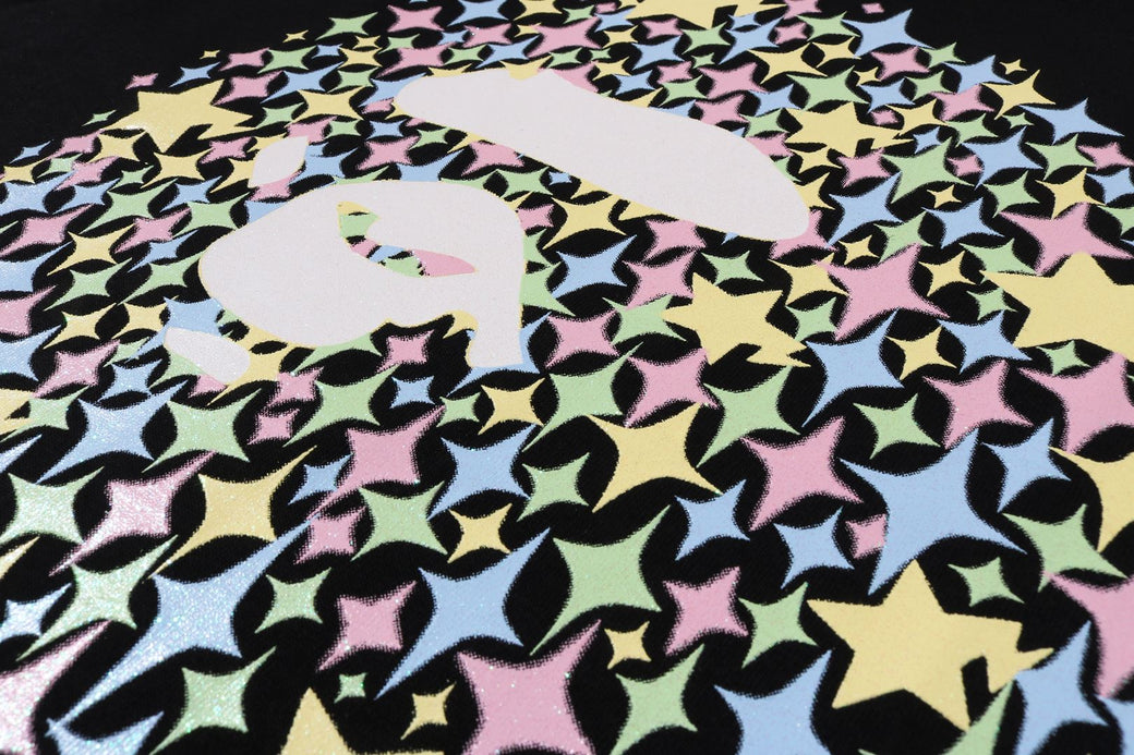 BLING STAR GLITTER APE HEAD TEE | bape.com