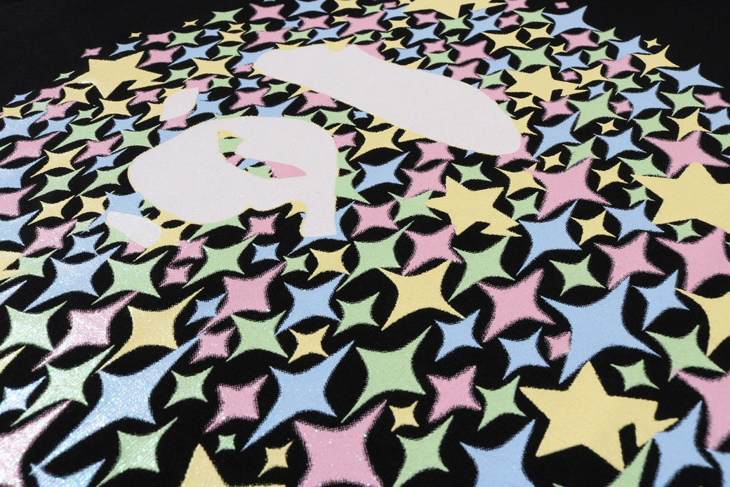 BLING STAR GLITTER APE HEAD TEE | bape.com
