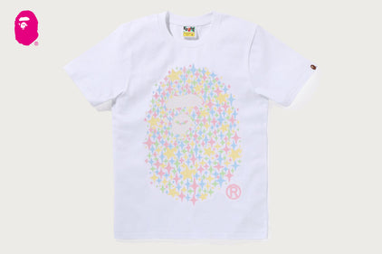 BLING STAR GLITTER APE HEAD TEE