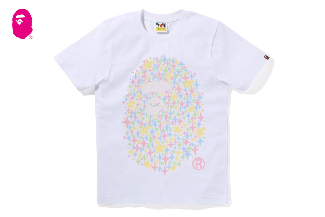 トップス bape STAR GLITTER APE HEAD TEE 26ss M BLING STAR GLITTER APE HEAD TEE | bape.com