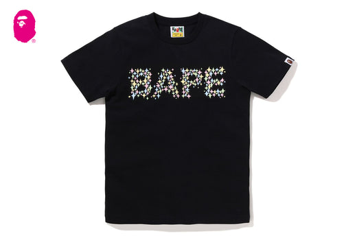 BLING STAR GLITTER BAPE LOGO TEE | bape.com