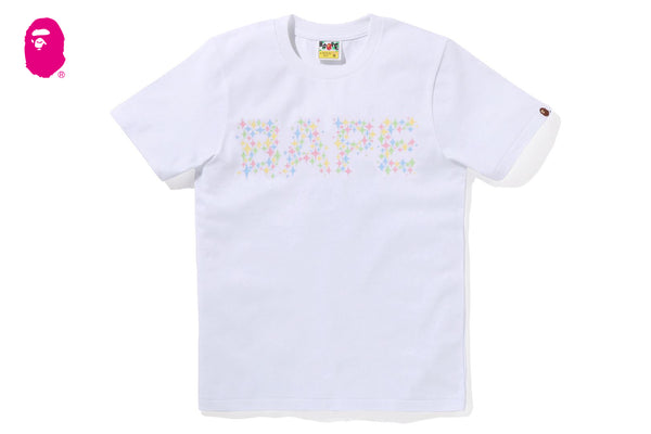 BLING STAR GLITTER BAPE LOGO TEE | bape.com