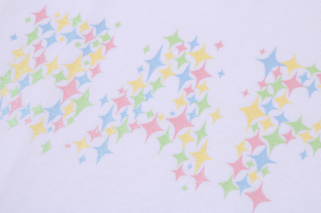 BLING STAR GLITTER BAPE LOGO TEE | bape.com