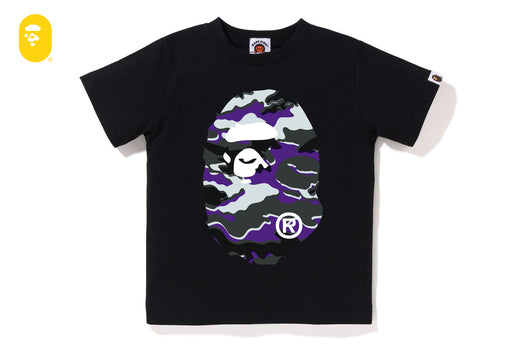 GLITCH WOODLAND CAMO BIG APE HEAD TEE | bape.com