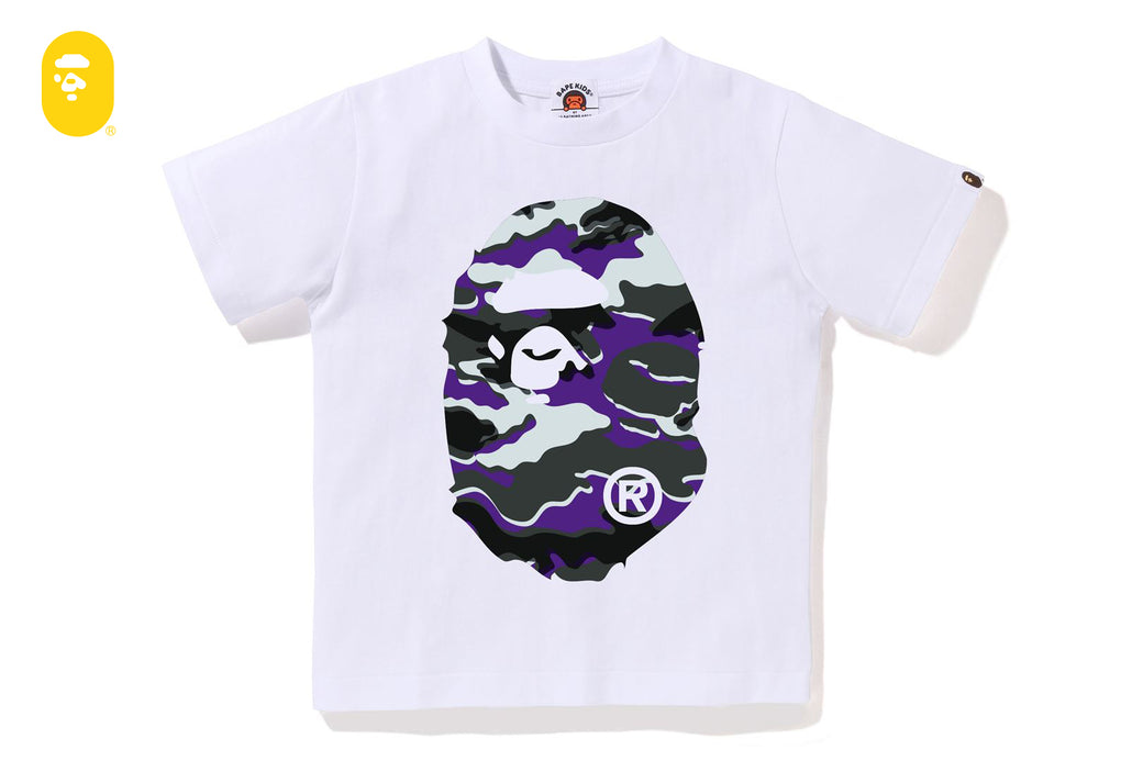 GLITCH WOODLAND CAMO BIG APE HEAD TEE | bape.com
