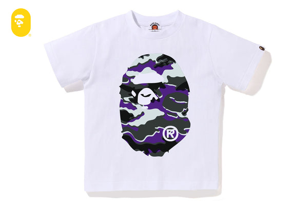 GLITCH WOODLAND CAMO BIG APE HEAD TEE | bape.com