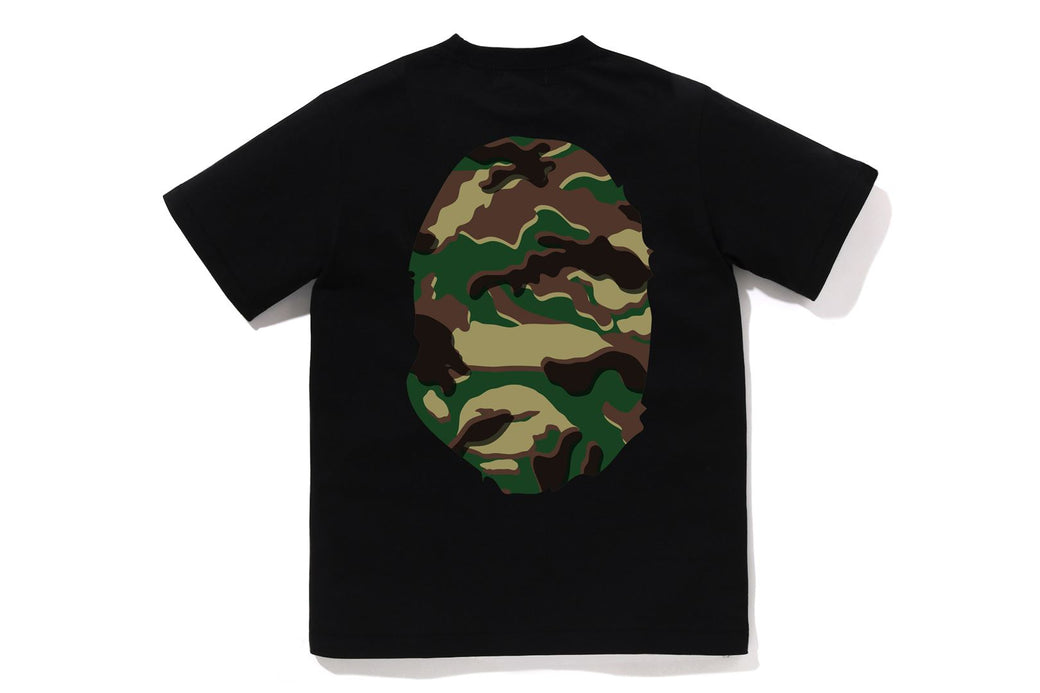 GLITCH WOODLAND CAMO BIG APE HEAD TEE | bape.com