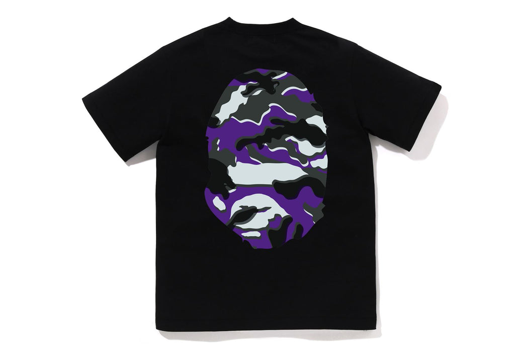 GLITCH WOODLAND CAMO BIG APE HEAD TEE | bape.com