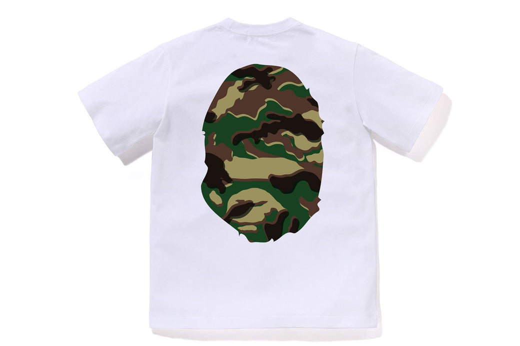 GLITCH WOODLAND CAMO BIG APE HEAD TEE | bape.com