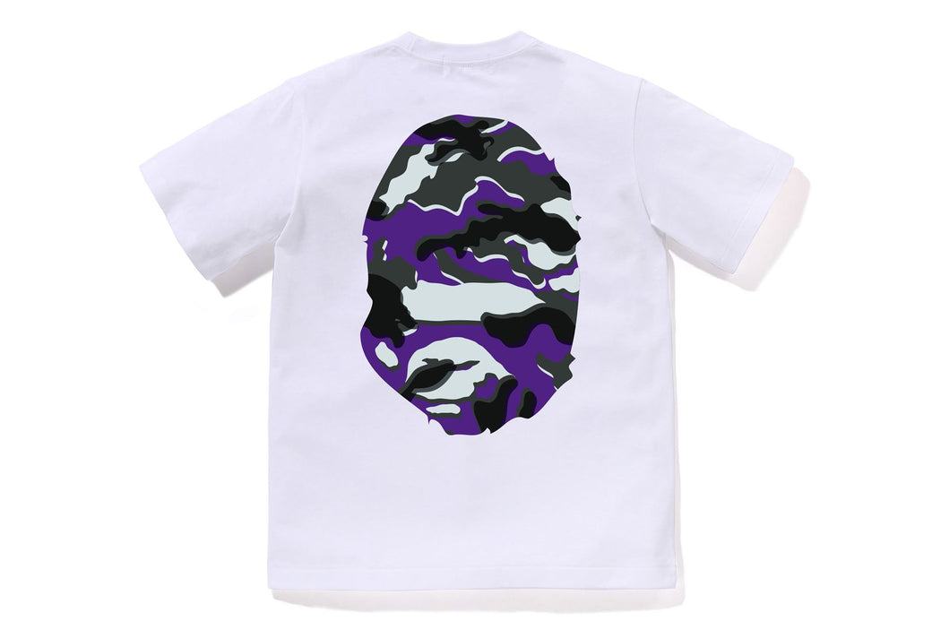 GLITCH WOODLAND CAMO BIG APE HEAD TEE | bape.com