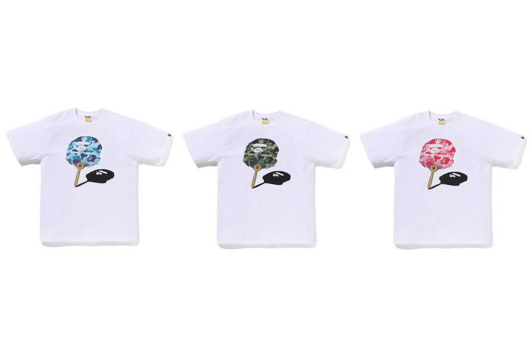 ABC CAMO JAPANESE FAN APE HEAD TEE | bape.com
