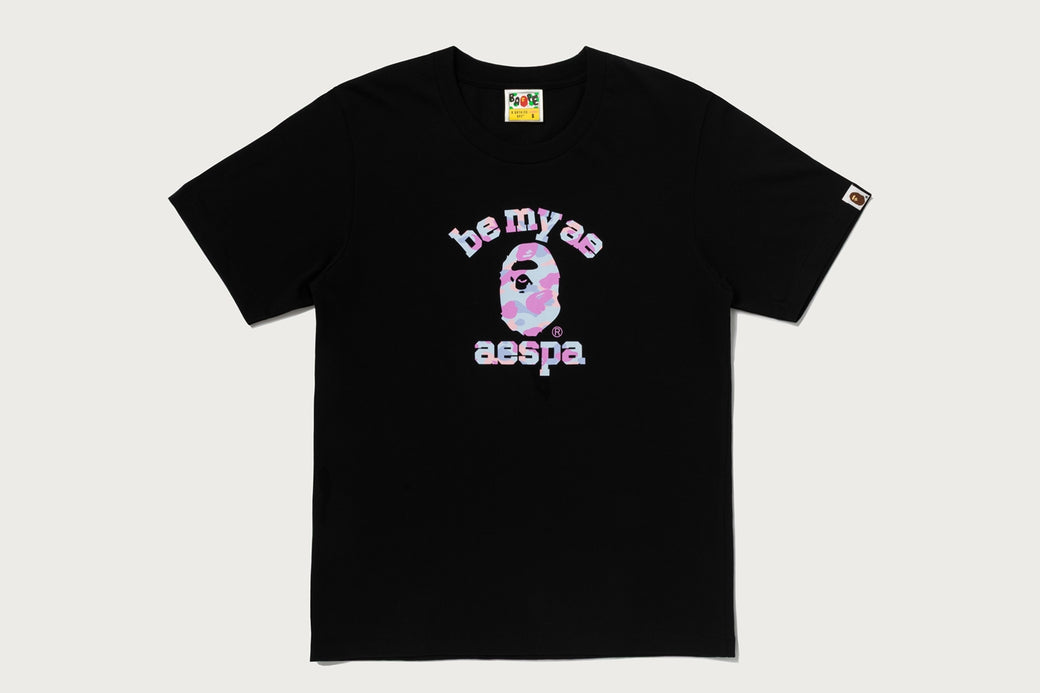 BAPE X AESPA 】COLLEGE RELAXED FIT TEE | bape.com
