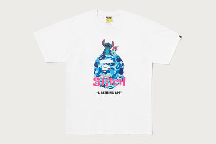 【BAPE X DISNEY】 STITCH ABC CAMO APE HEAD TEE