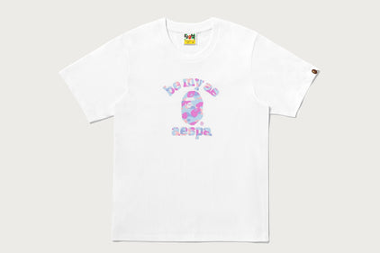 【 BAPE X AESPA 】COLLEGE TEE