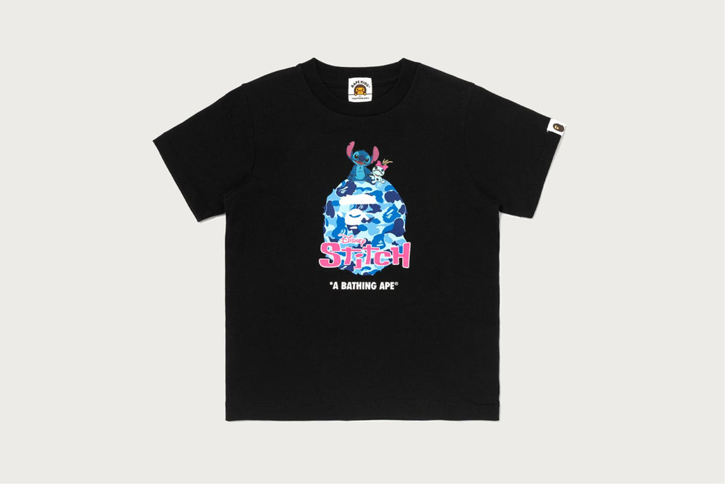 BAPE X DISNEY】 STITCH ABC CAMO APE HEAD TEE | bape.com