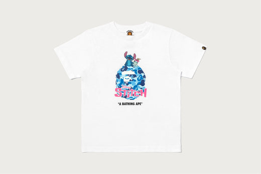 【BAPE X DISNEY】 STITCH ABC CAMO APE HEAD TEE