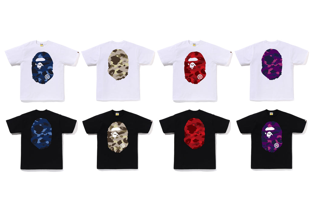 COLOR CAMO BIG APE HEAD TEE | bape.com