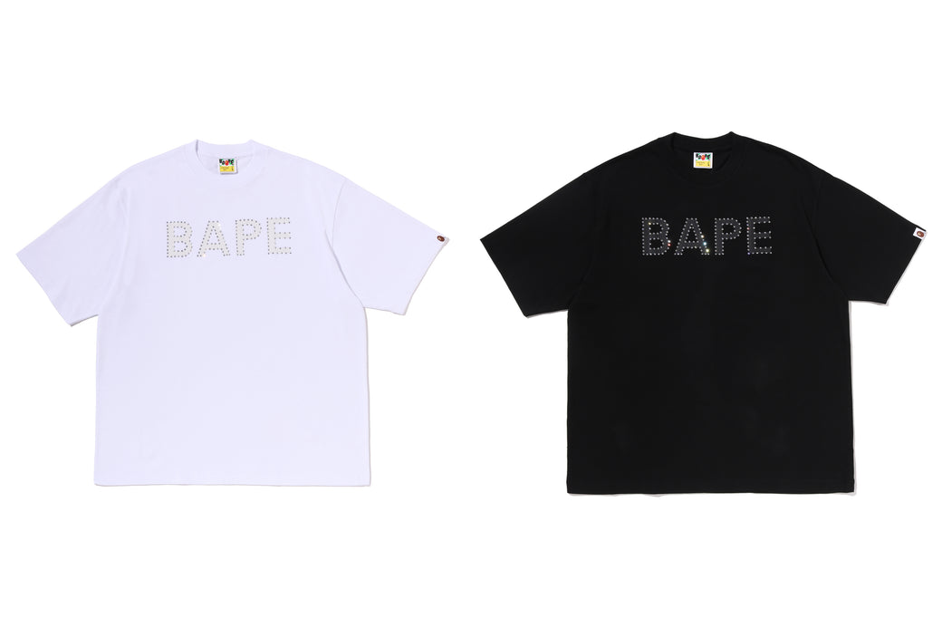 BAPE RHINESTONE LOGO RELAXED FIT TEE | bape.com