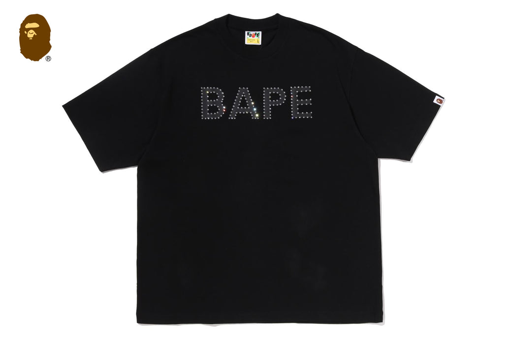 BAPE RHINESTONE LOGO RELAXED FIT TEE | bape.com