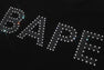BAPE RHINESTONE LOGO RELAXED FIT TEE