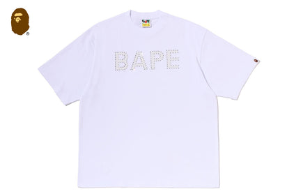 BAPE RHINESTONE LOGO RELAXED FIT TEE