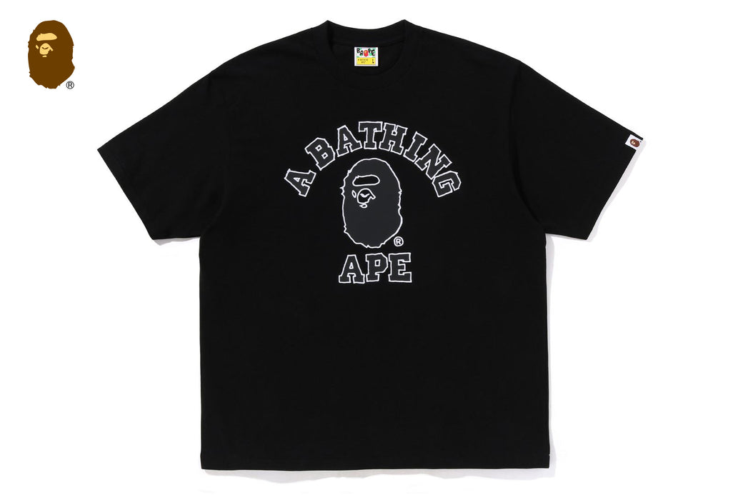HAND DRAWN OUTLINE COLLEGE RELAXED FIT TEE | bape.com