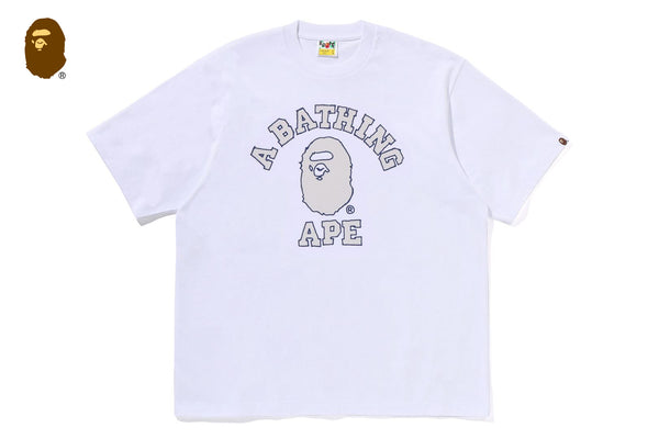 HAND DRAWN OUTLINE COLLEGE RELAXED FIT TEE | bape.com