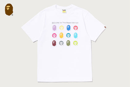 BAPE WORLD MULTI LOGO TEE