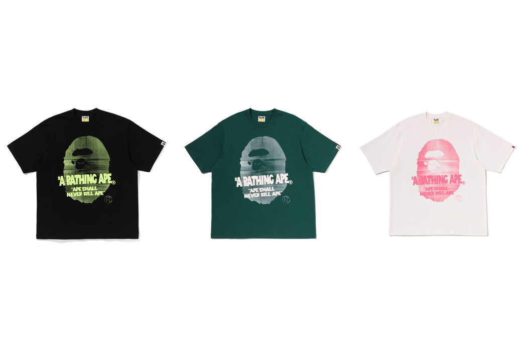 SPRAY APE HEAD RELAXED FIT TEE | bape.com