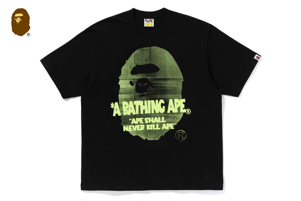 SPRAY APE HEAD RELAXED FIT TEE | bape.com