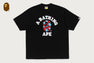 METALLIC BAPE STA COLLEGE RELAXED FIT TEE