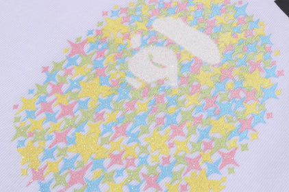 BLING STAR GLITTER COLLEGE TEE