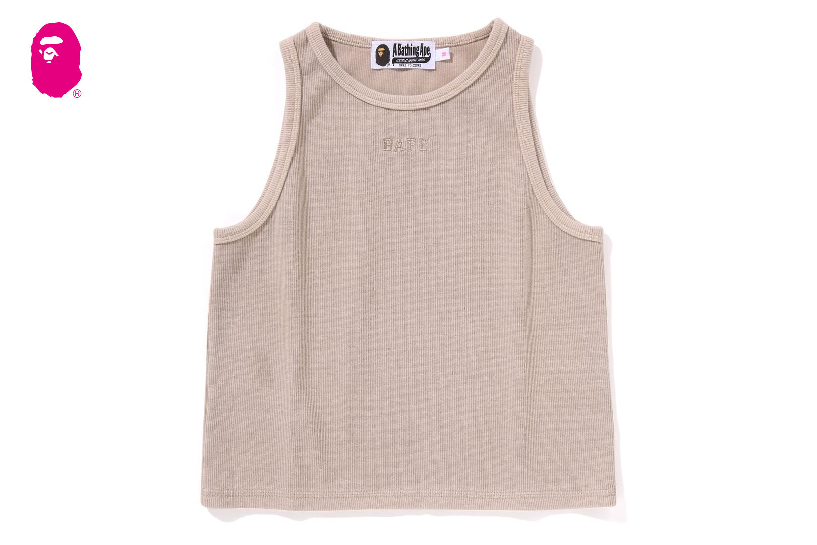 abathingape タンクトップ A BATHING APE アベイシングエイプ ロゴプリント メッシュ