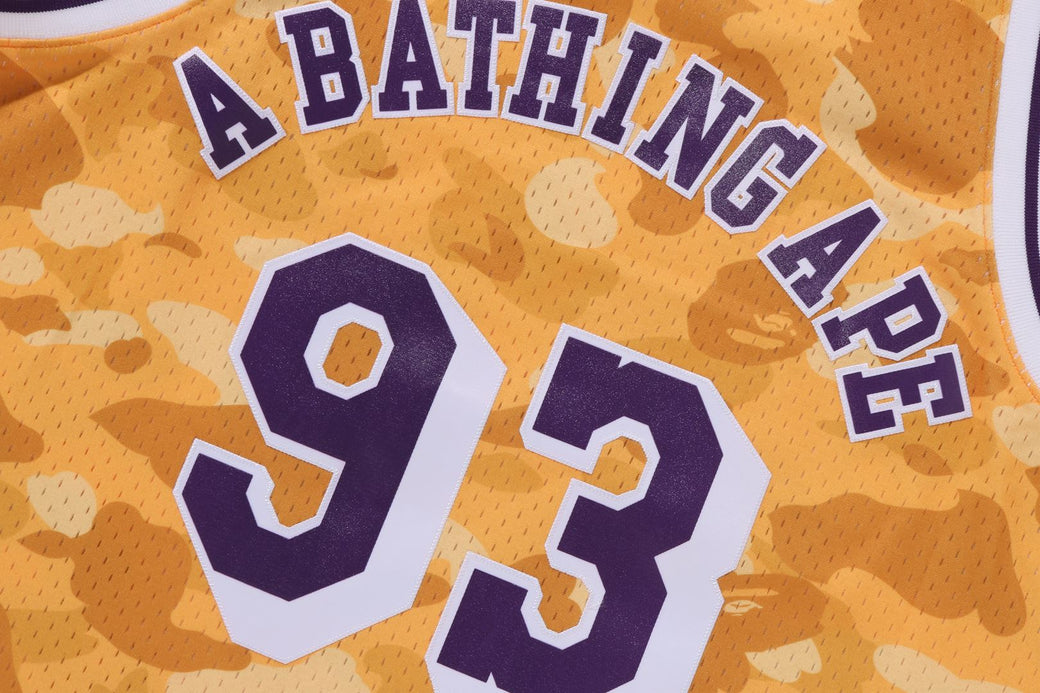 BAPE X M&N NBA 】LOS ANGELES LAKERS SWINGMAN JERSEY | bape.com