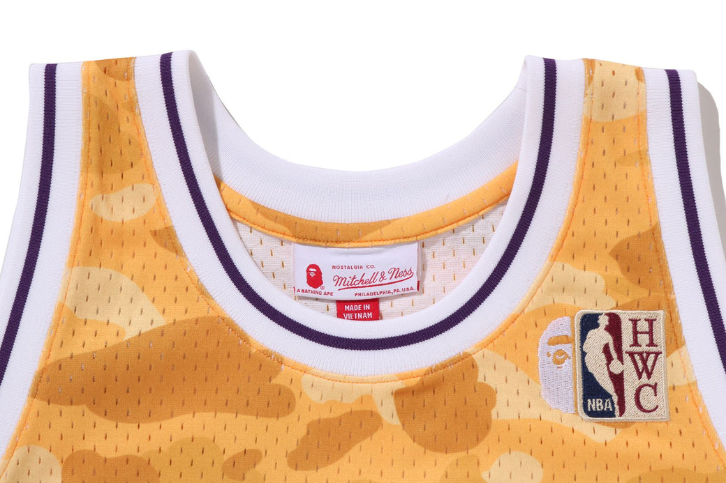 BAPE X M&N NBA 】LOS ANGELES LAKERS SWINGMAN JERSEY | bape.com