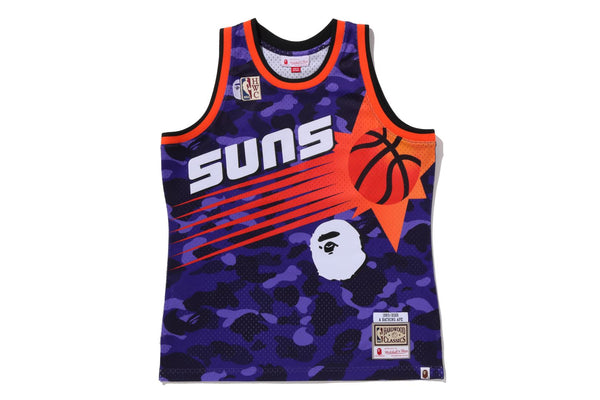 BAPE X M&N NBA 】PHOENIX SUNS SWINGMAN JERSEY | bape.com