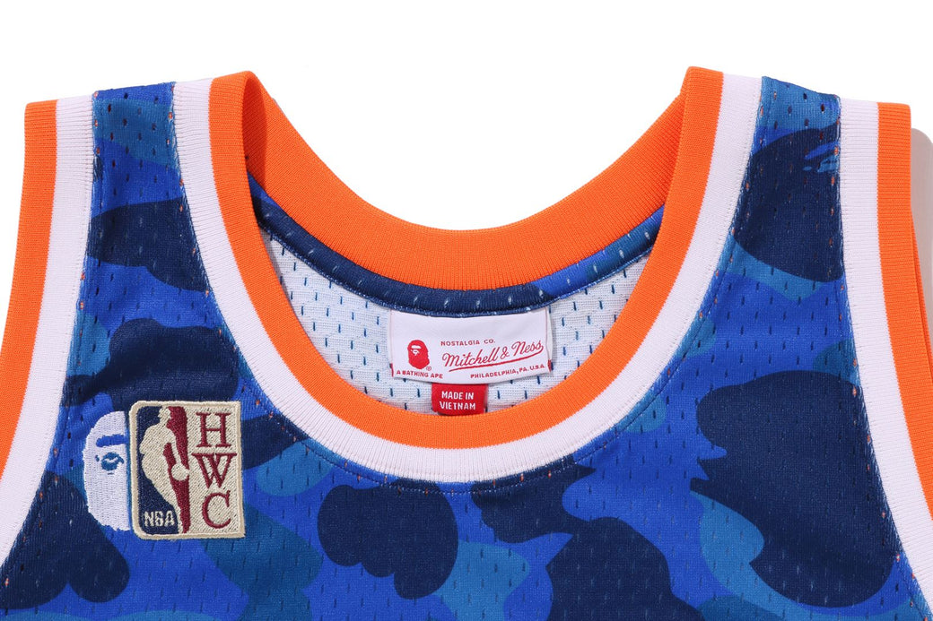 BAPE X M&N NBA 】NEW YORK KNICKS SWINGMAN JERSEY | bape.com