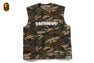 GLITCH WOODLAND CAMO HEAVY WASH BATHING APE CROPPED FIT TANK TOP