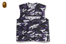 GLITCH WOODLAND CAMO HEAVY WASH BATHING APE CROPPED FIT TANK TOP