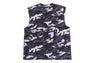 GLITCH WOODLAND CAMO HEAVY WASH BATHING APE CROPPED FIT TANK TOP