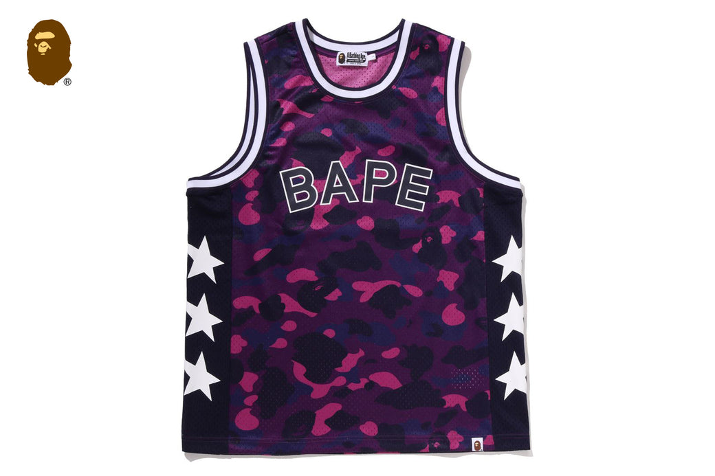 BAPE タンクトップ COLOR CAMO MESH MULTI LOGO RELAXED FIT TANK TOP | bape.com