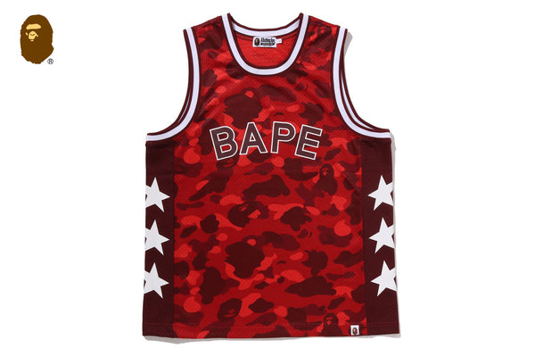 COLOR CAMO MESH MULTI LOGO RELAXED FIT TANK TOP | bape.com