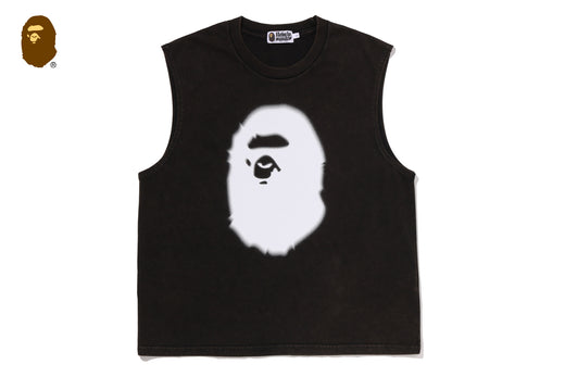 HEAVY WASH APE HEAD CROPPED FIT TANK TOP