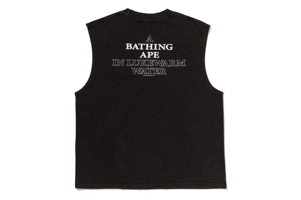 HEAVY WASH APE HEAD CROPPED FIT TANK TOP | bape.com