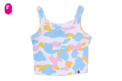 NEW MULTI CAMO CROPPED RIB TANK TOP