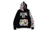 MULTI CAMO NYC LOGO SHARK  FULL ZIP HOODIE