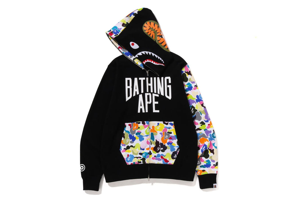 MULTI CAMO NYC LOGO SHARK FULL ZIP HOODIE | bape.com