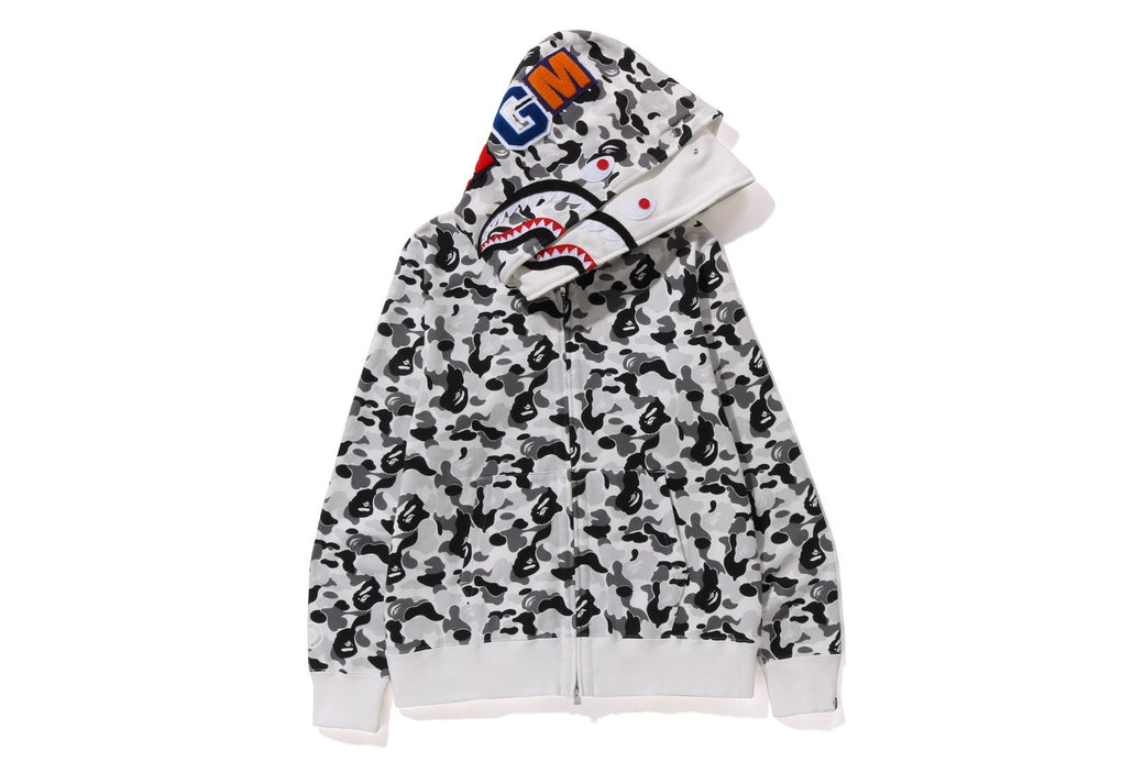 ABC CAMO DOUBLE SHARK FULL ZIP HOODIE