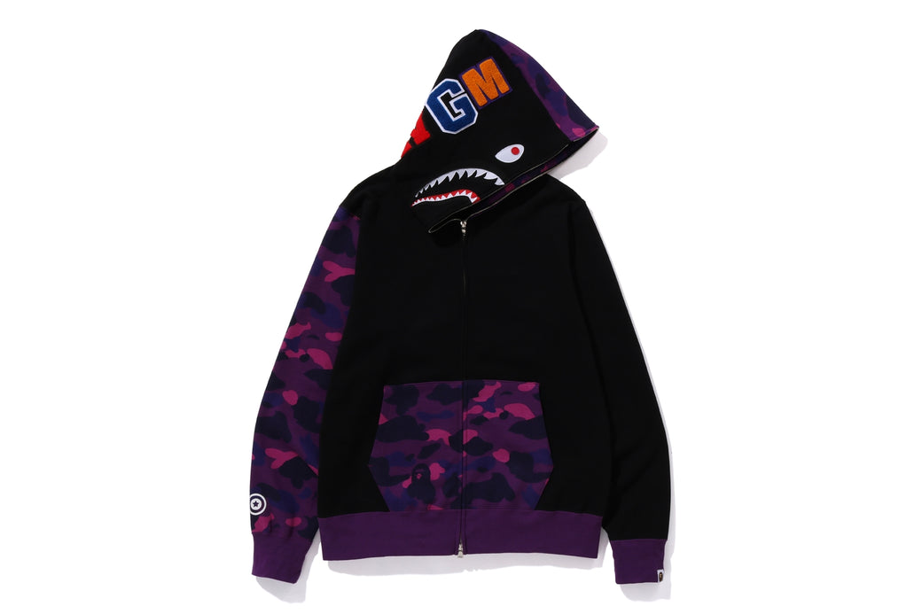 COLOR CAMO SHARK FULL ZIP HOODIE